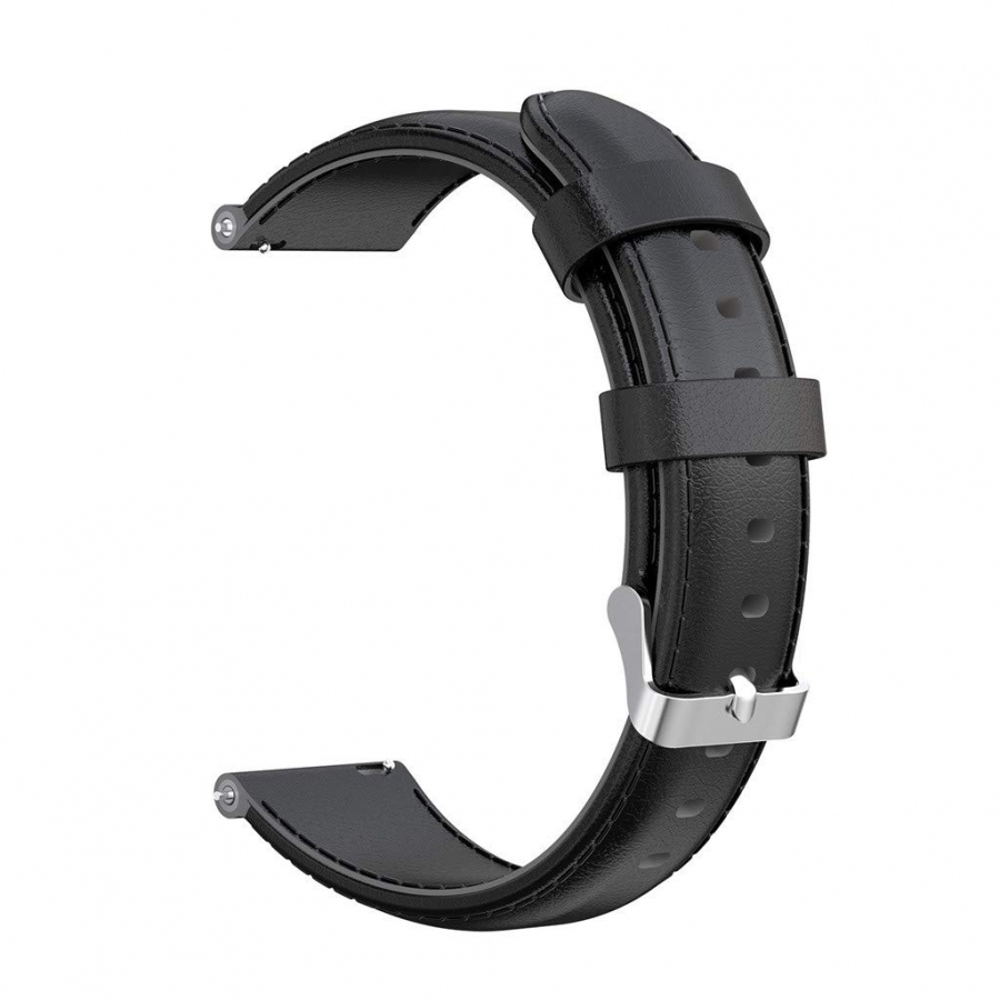 Correa Cuero Negro Smartwatch 22MM