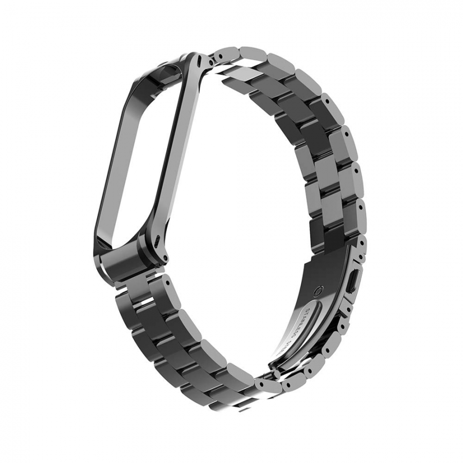 Malla Acero Mi Band 4 Eslabones Black Metal