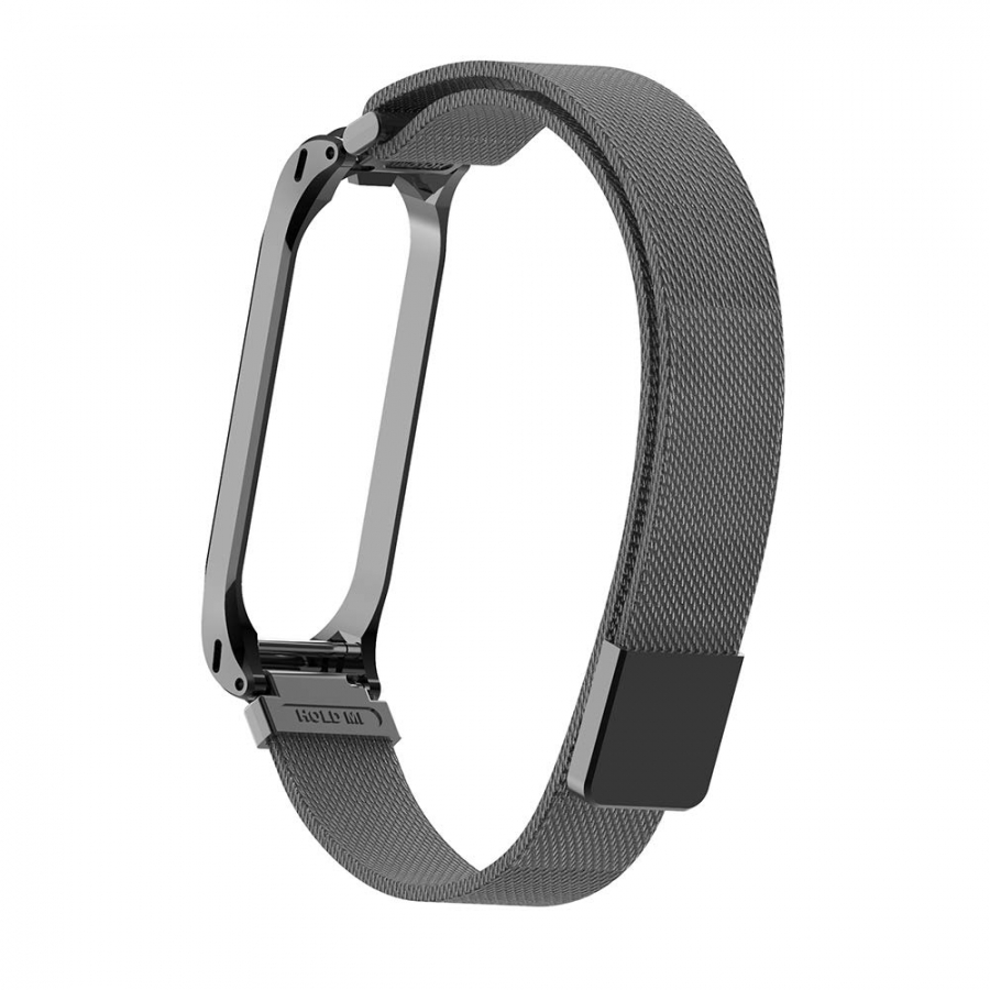 Malla Acero Mi Band 4 Imantada Black Metal