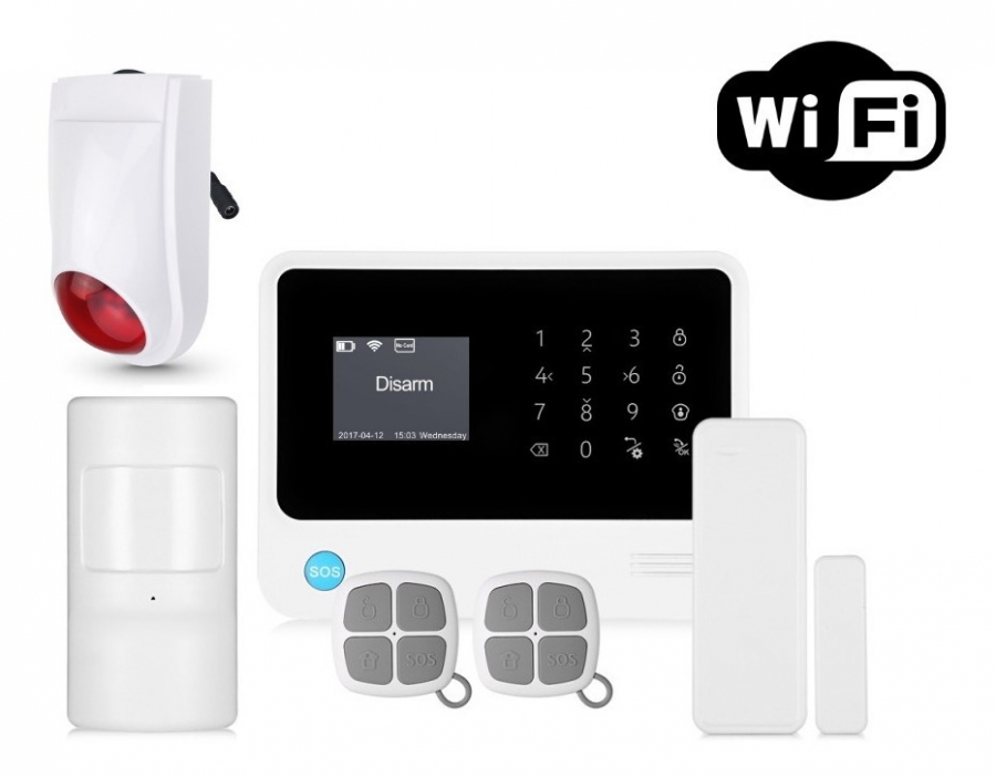 Kit Alarma Domiciliaria Inalambrica Zonas Cableadas G90B PLUS Kit Alarma Domiciliaria Inalambrica Zonas Cableadas G90B PLUS