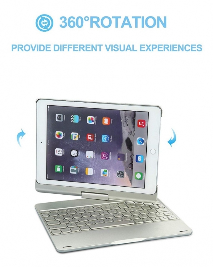 Funda Con Teclado Metal F180 Ipad Silver Funda Con Teclado Metal F180 Ipad Silver