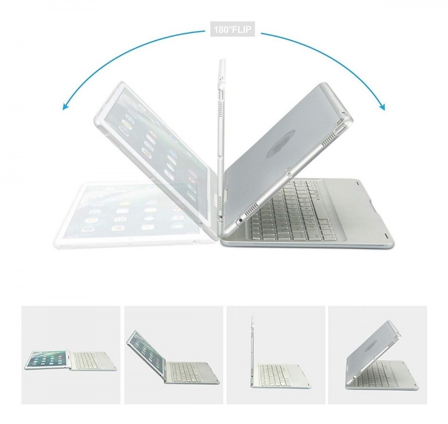 Funda Con Teclado Metal F180 Ipad Silver Funda Con Teclado Metal F180 Ipad Silver