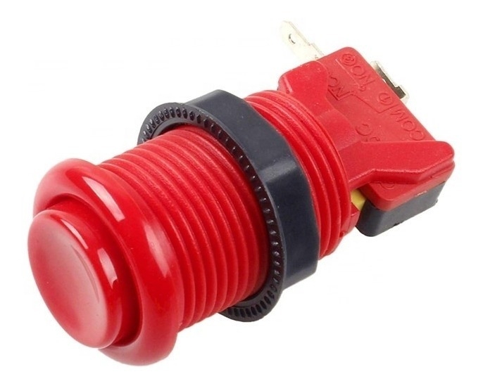 Boton con Microswitch Rojo
