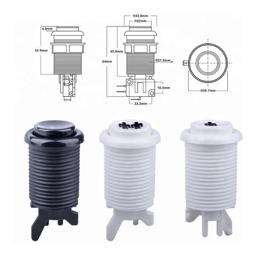 Kit Arcade Usb 2 Palancas 18 Botones Rojo