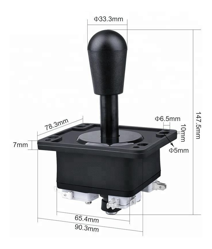 Kit Arcade Usb 2 Palancas 18 Botones Negro